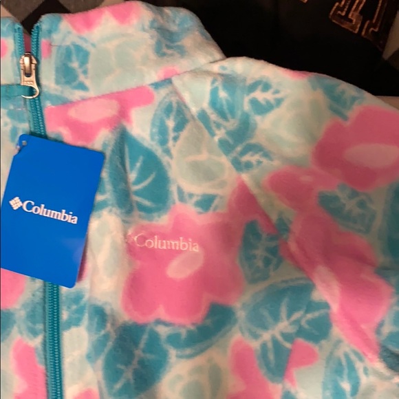 NWT Floral Fleece Full Zip - Picture 2 of 2